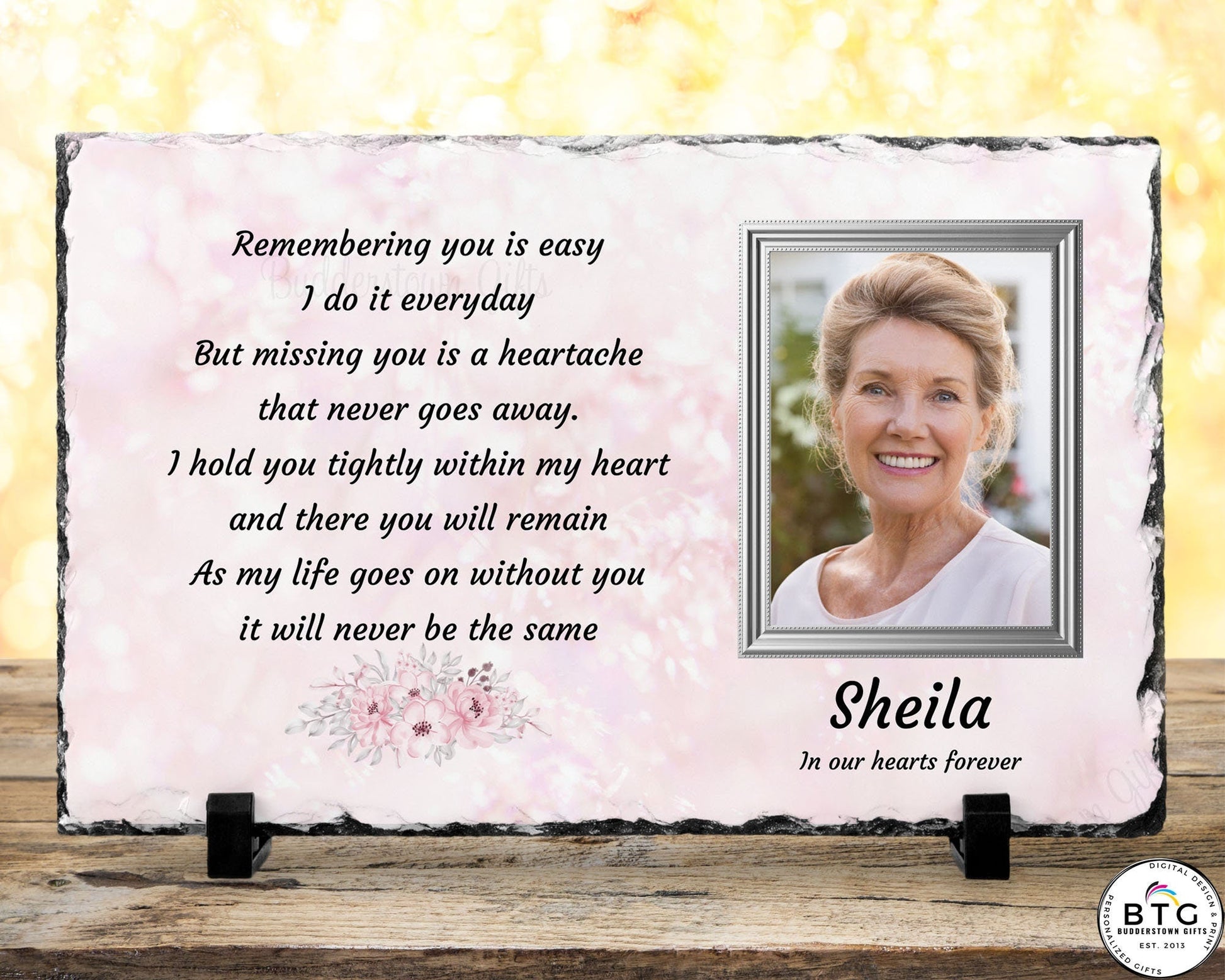 Memorial Plaque, Remembering You, Sympathy Gift, Loss of a Loved One, Remembrance Gift, Personalized Memorial – Personalized Sympathy Gifts by Sunrise Keepsakes