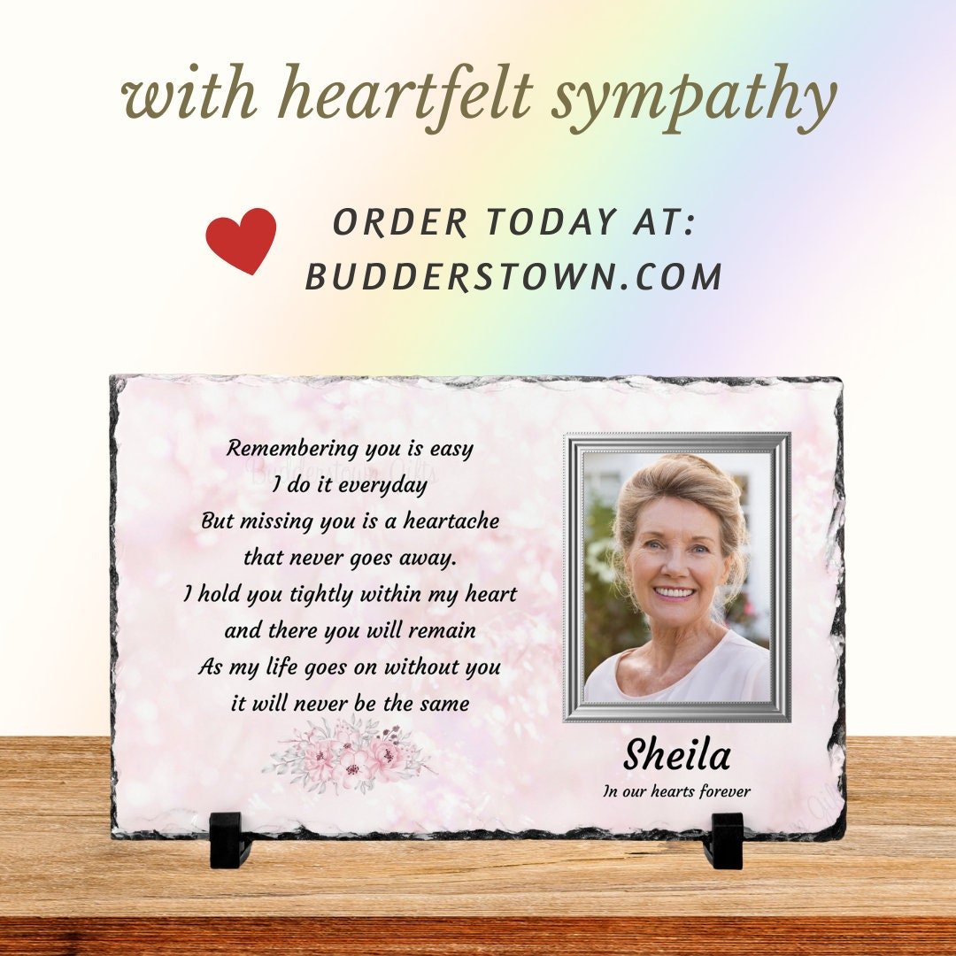 Memorial Plaque, Remembering You, Sympathy Gift, Loss of a Loved One, Remembrance Gift, Personalized Memorial – Personalized Sympathy Gifts by Sunrise Keepsakes