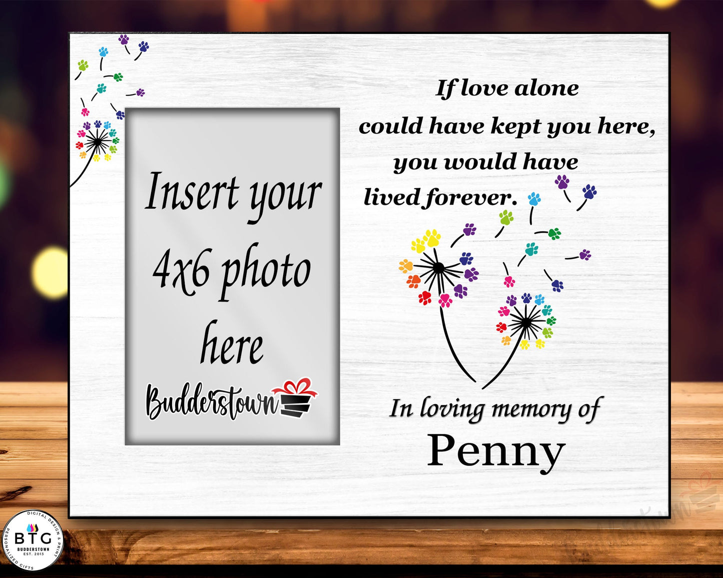 Pet Memorial Gift | Pet Sympathy Gift | Personalized Dog Memorial Frame – Personalized pet memorial by Sunrise Keepsakes