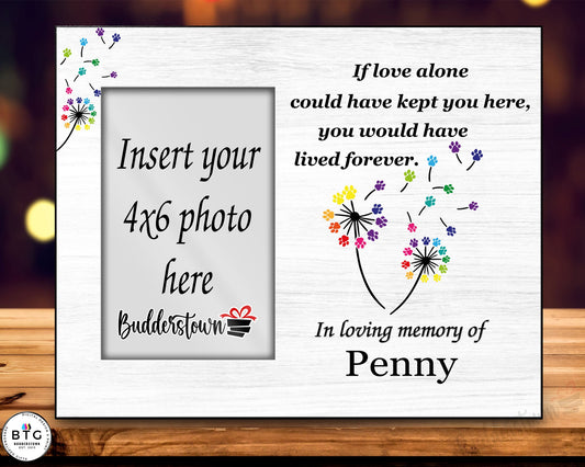 Pet Memorial Gift | Pet Sympathy Gift | Personalized Dog Memorial Frame – Personalized pet memorial by Sunrise Keepsakes