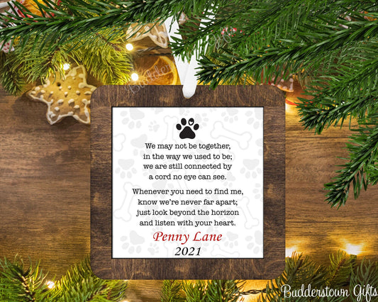 Pet Memorial Ornament - Single Sided, Memorial Ornament, loss of pet, memorial gift – Personalized pet memorial by Sunrise Keepsakes
