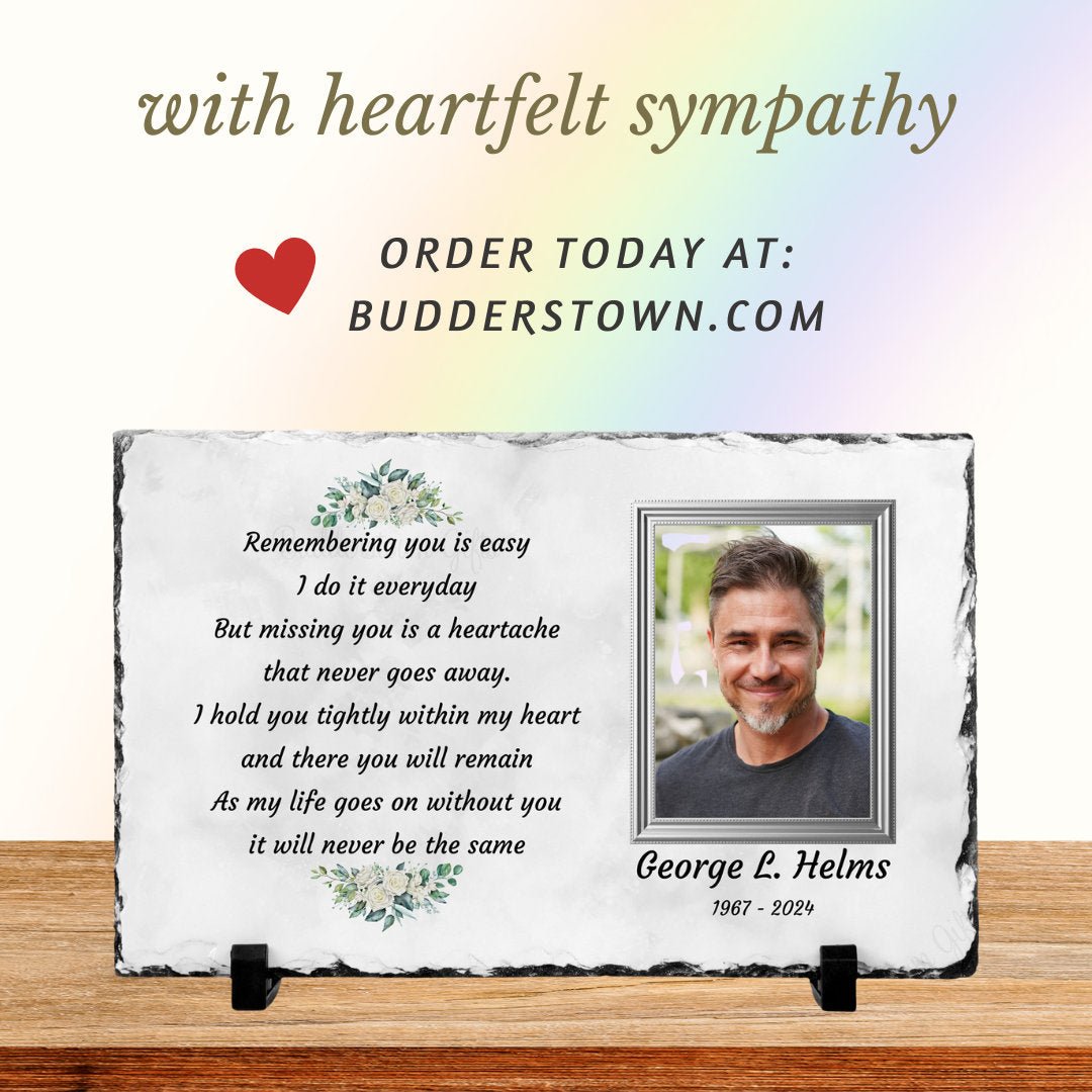 Remembering You, Sympathy Gift, Loss of a Loved One, Remembrance Gift, Memorial Plaque, Personalized Memorial – Personalized Sympathy Gifts by Sunrise Keepsakes