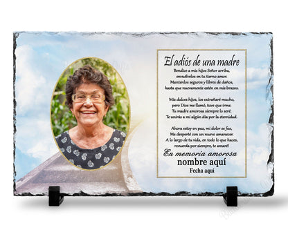 Spanish Memorial Plaque – Pérdida de Madre, Regalo de Simpatía y Recuerdo Personalizado – Personalized Sympathy Gifts by Sunrise Keepsakes