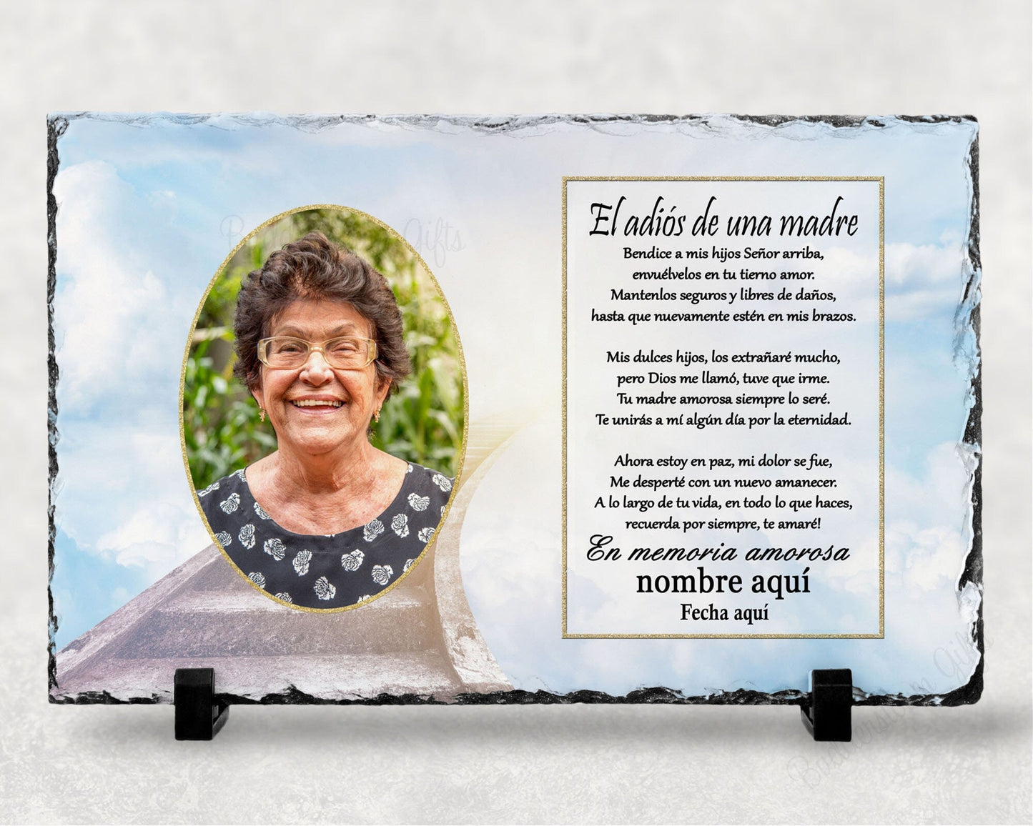 Spanish Memorial Plaque – Pérdida de Madre, Regalo de Simpatía y Recuerdo Personalizado – Personalized Sympathy Gifts by Sunrise Keepsakes