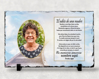 Spanish Memorial Plaque – Pérdida de Madre, Regalo de Simpatía y Recuerdo Personalizado – Personalized Sympathy Gifts by Sunrise Keepsakes