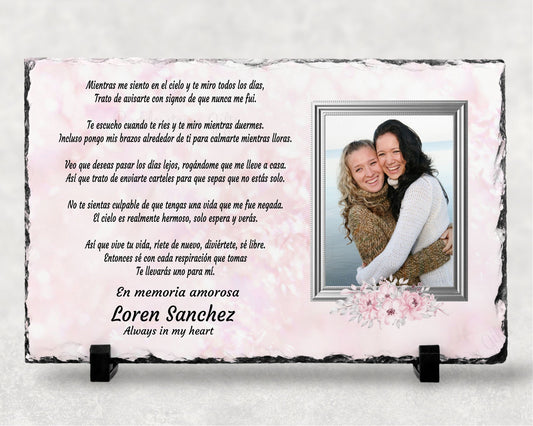 Spanish Memorial Plaque – Regalo de Simpatía y Recuerdo Personalizado – Personalized Sympathy Gifts by Sunrise Keepsakes