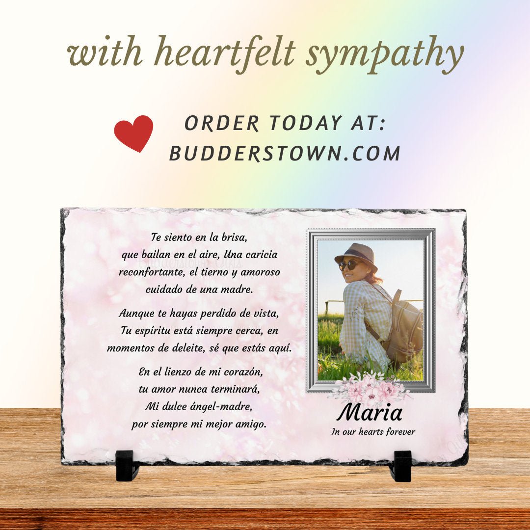 Spanish Memorial Plaque – Regalo de Simpatía y Recuerdo Personalizado – Personalized Sympathy Gifts by Sunrise Keepsakes