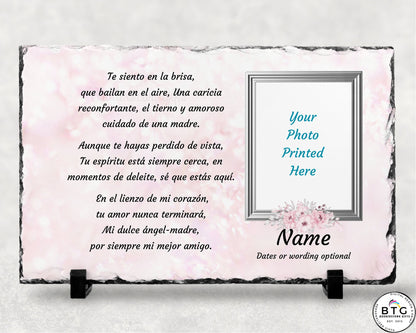 Spanish Memorial Plaque – Regalo de Simpatía y Recuerdo Personalizado – Personalized Sympathy Gifts by Sunrise Keepsakes