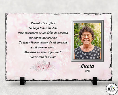 Spanish Memorial Plaque – Regalo de Simpatía y Recuerdo Personalizado – Personalized Sympathy Gifts by Sunrise Keepsakes