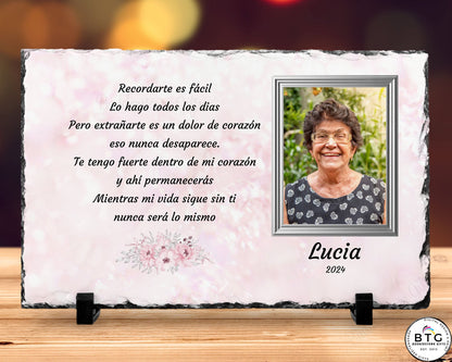 Spanish Memorial Plaque – Regalo de Simpatía y Recuerdo Personalizado – Personalized Sympathy Gifts by Sunrise Keepsakes