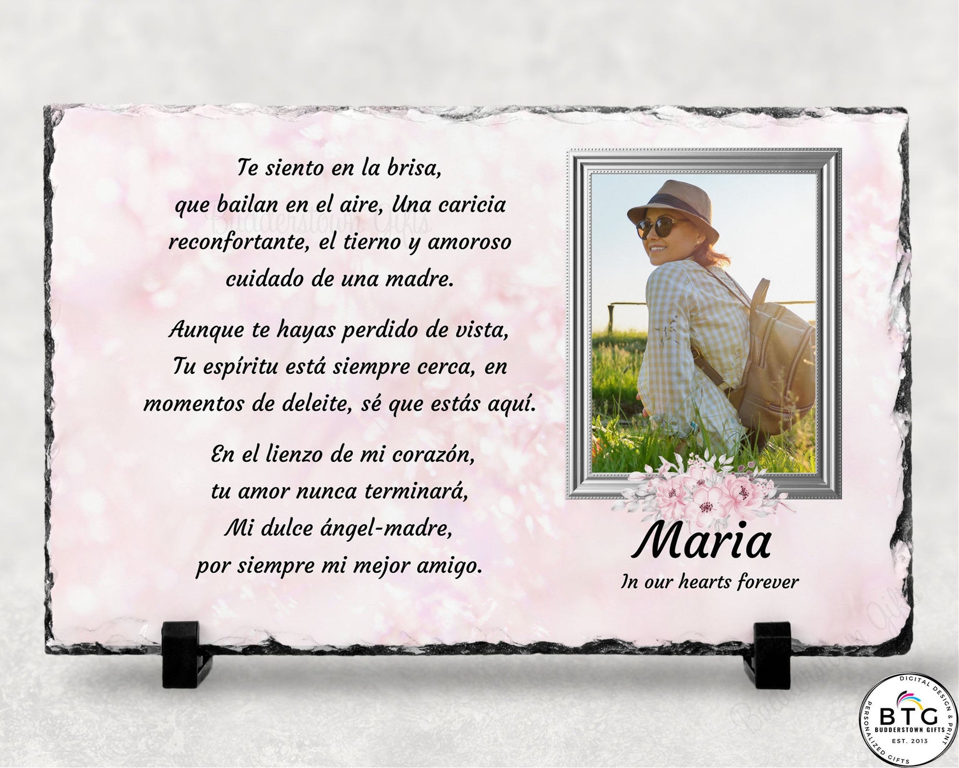 Spanish Memorial Plaque – Regalo de Simpatía y Recuerdo Personalizado – Personalized Sympathy Gifts by Sunrise Keepsakes
