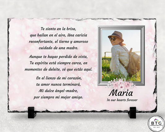 Spanish Memorial Plaque – Regalo de Simpatía y Recuerdo Personalizado – Personalized Sympathy Gifts by Sunrise Keepsakes