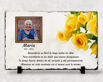 Spanish Memorial Plaque – Regalo de Simpatía y Recuerdo Personalizado – Personalized Sympathy Gifts by Sunrise Keepsakes