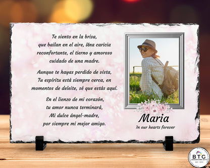 Spanish Memorial Plaque – Regalo de Simpatía y Recuerdo Personalizado – Personalized Sympathy Gifts by Sunrise Keepsakes