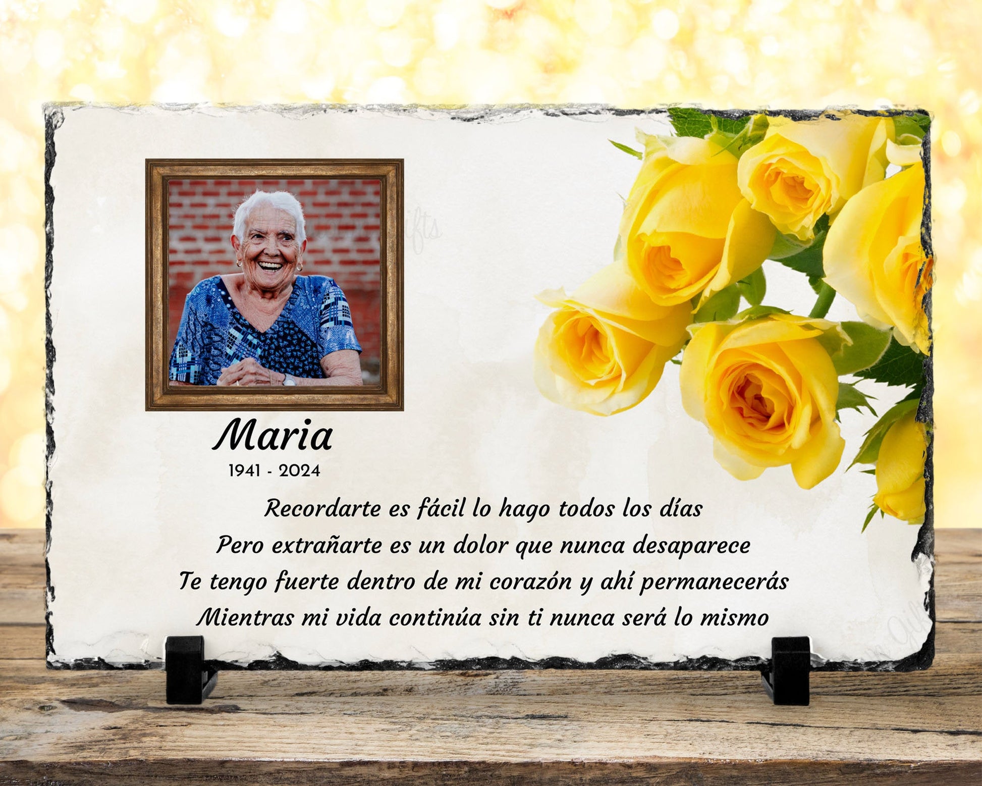 Spanish Memorial Plaque – Regalo de Simpatía y Recuerdo Personalizado – Personalized Sympathy Gifts by Sunrise Keepsakes