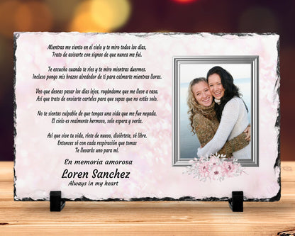 Spanish Memorial Plaque – Regalo de Simpatía y Recuerdo Personalizado – Personalized Sympathy Gifts by Sunrise Keepsakes