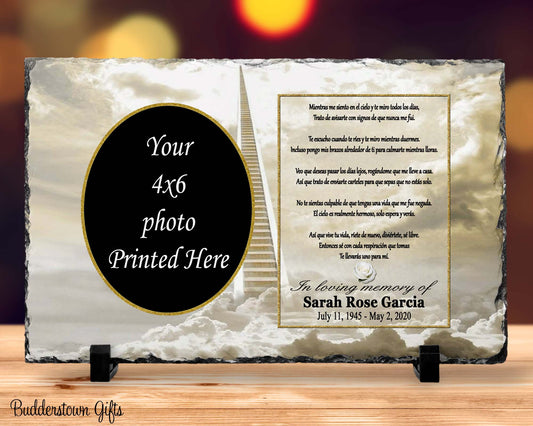 Spanish Sympathy Gift Photo Slate - monumento español – Personalized Sympathy Gifts by Sunrise Keepsakes