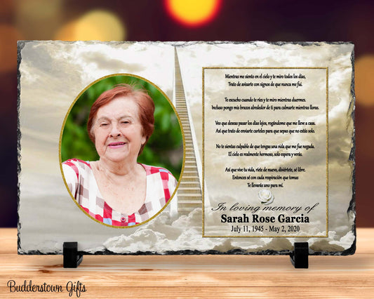 Spanish Sympathy Gift Photo Slate - monumento español – Personalized Sympathy Gifts by Sunrise Keepsakes