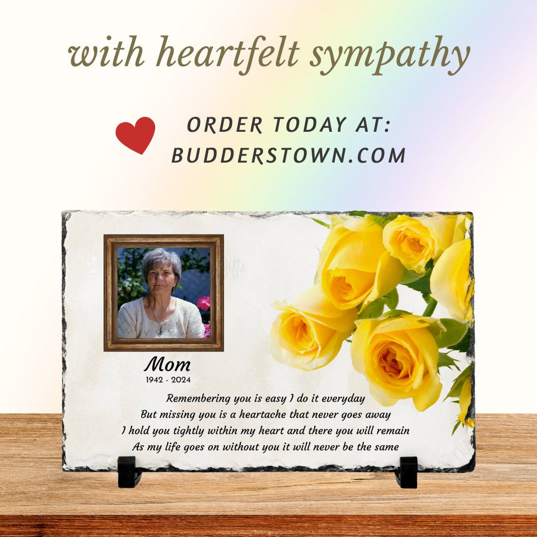 Sympathy Gift, Loss of a Loved One, Remembrance Gift, Memorial Plaque, Personalized Memorial – Personalized Sympathy Gifts by Sunrise Keepsakes