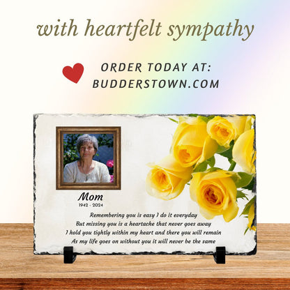 Sympathy Gift, Loss of a Loved One, Remembrance Gift, Memorial Plaque, Personalized Memorial – Personalized Sympathy Gifts by Sunrise Keepsakes