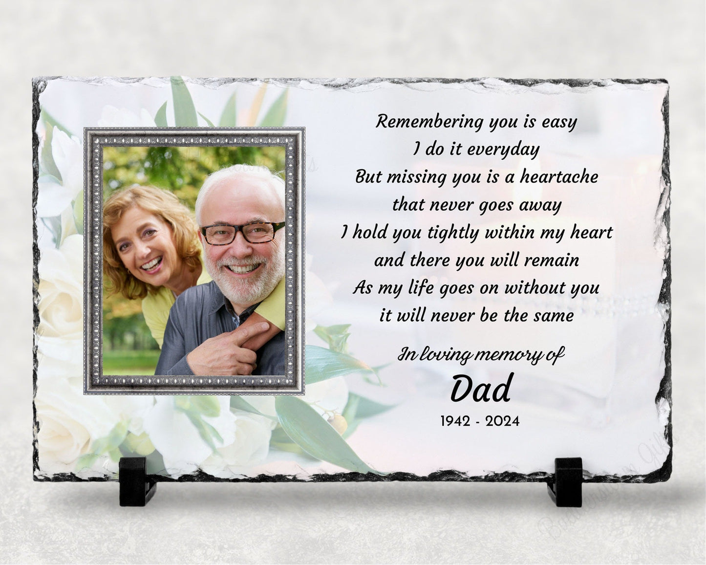 Sympathy Gift, Loss of a Loved One, Remembrance Gift, Memorial Plaque, Personalized Memorial – Personalized Sympathy Gifts by Sunrise Keepsakes