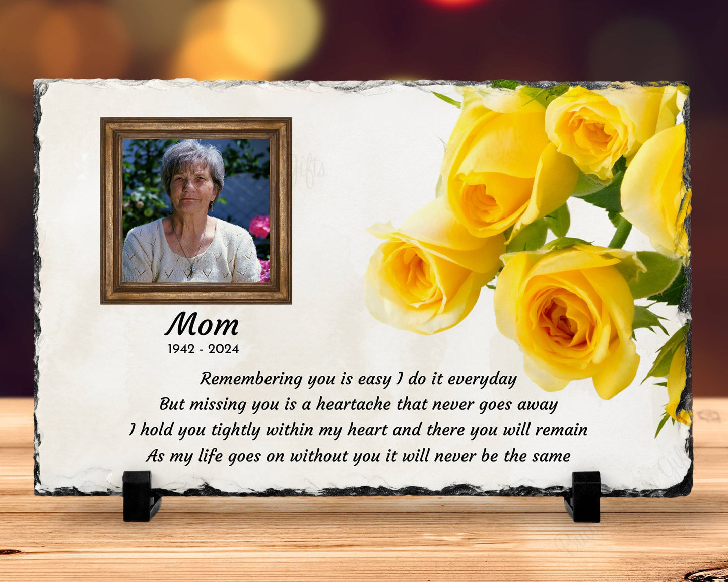 Sympathy Gift, Loss of a Loved One, Remembrance Gift, Memorial Plaque, Personalized Memorial – Personalized Sympathy Gifts by Sunrise Keepsakes