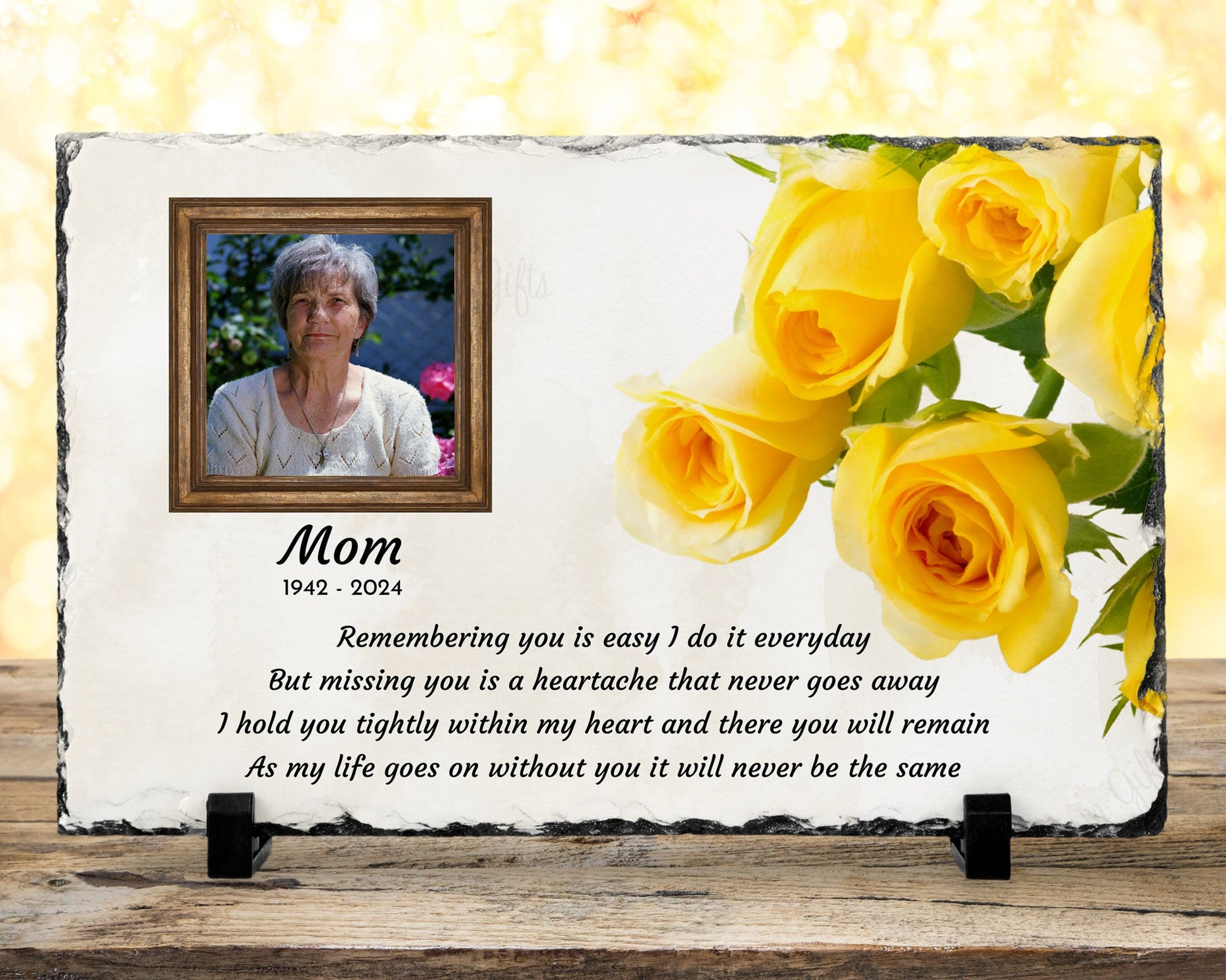 Sympathy Gift, Loss of a Loved One, Remembrance Gift, Memorial Plaque, Personalized Memorial – Personalized Sympathy Gifts by Sunrise Keepsakes