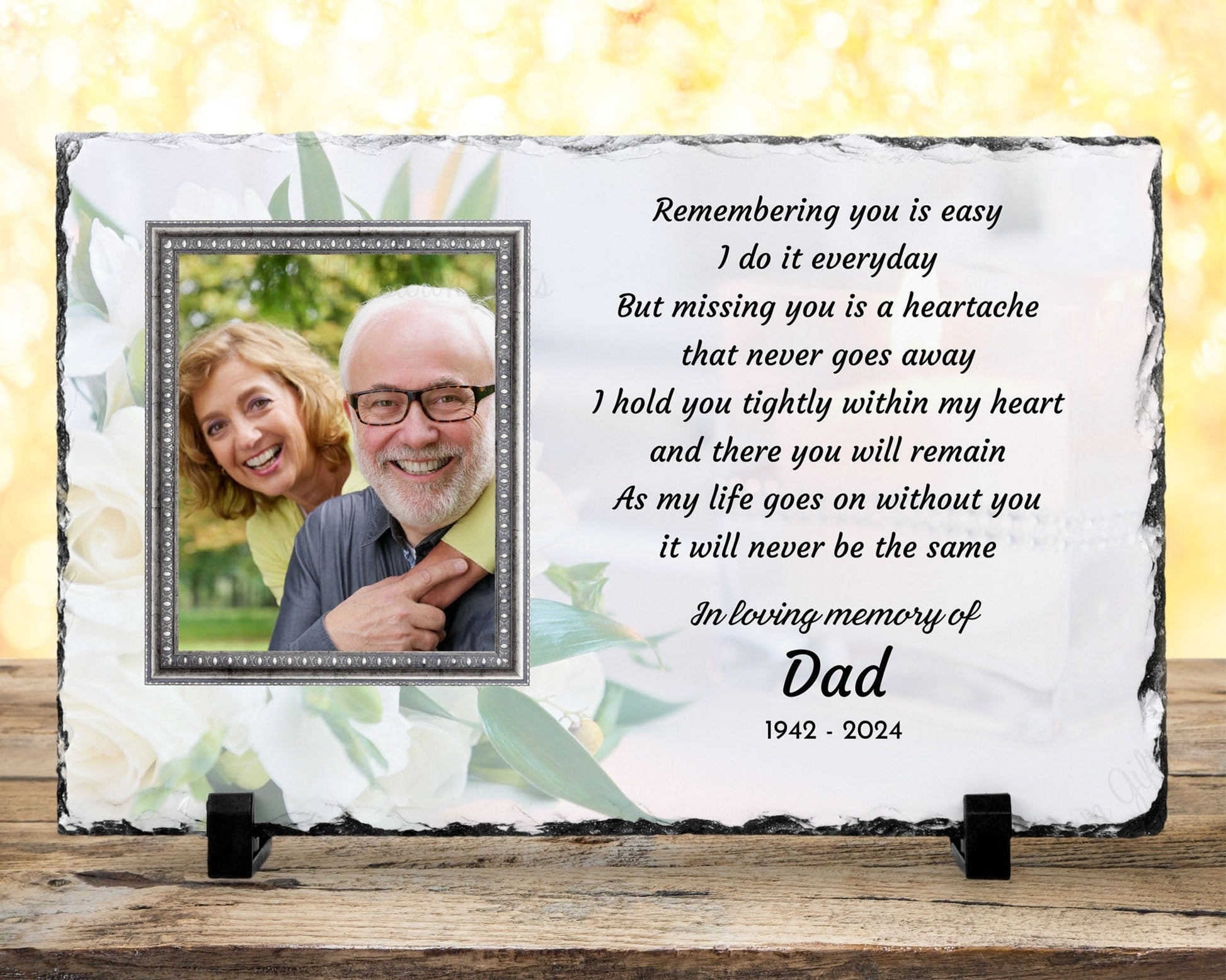 Sympathy Gift, Loss of a Loved One, Remembrance Gift, Memorial Plaque, Personalized Memorial – Personalized Sympathy Gifts by Sunrise Keepsakes