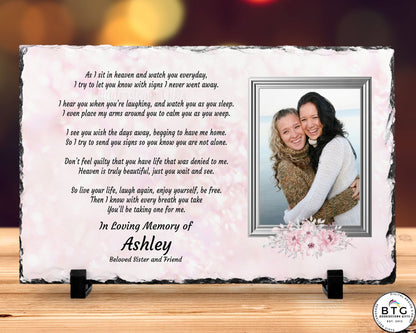 Sympathy Gift, Remembrance Gift, Memorial Plaque, Personalized Memorial – Personalized Sympathy Gifts by Sunrise Keepsakes