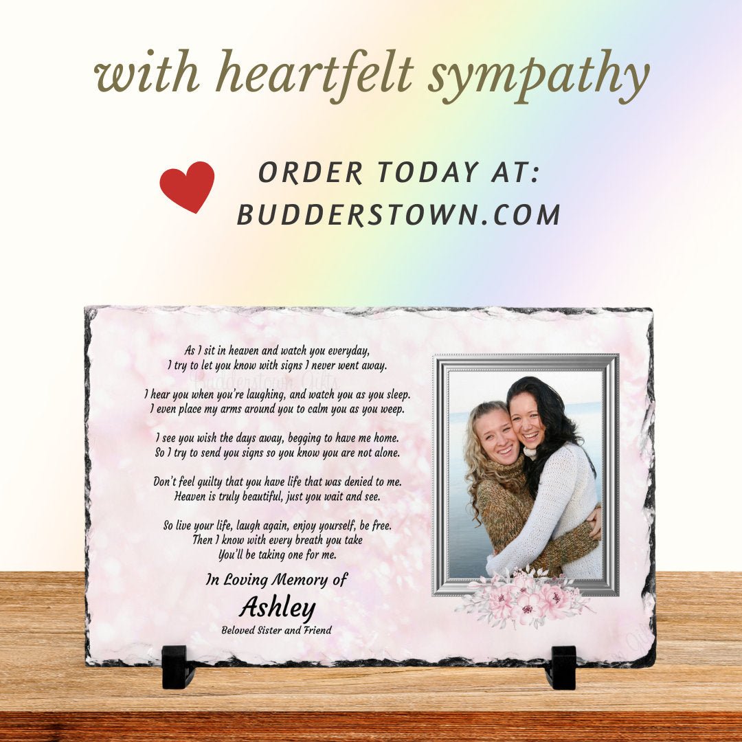 Sympathy Gift, Remembrance Gift, Memorial Plaque, Personalized Memorial – Personalized Sympathy Gifts by Sunrise Keepsakes
