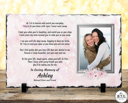 Sympathy Gift, Remembrance Gift, Memorial Plaque, Personalized Memorial – Personalized Sympathy Gifts by Sunrise Keepsakes