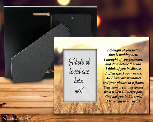 Thought of you today - Vers. 3 - remembrance, tribute, Memorial Frame, sympathy, loss of loved one – Personalized by Sunrise Keepsakes